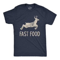 Crazy Dog T-Shirts - Men's Fast Food Deer Funny Hunting T-shirt