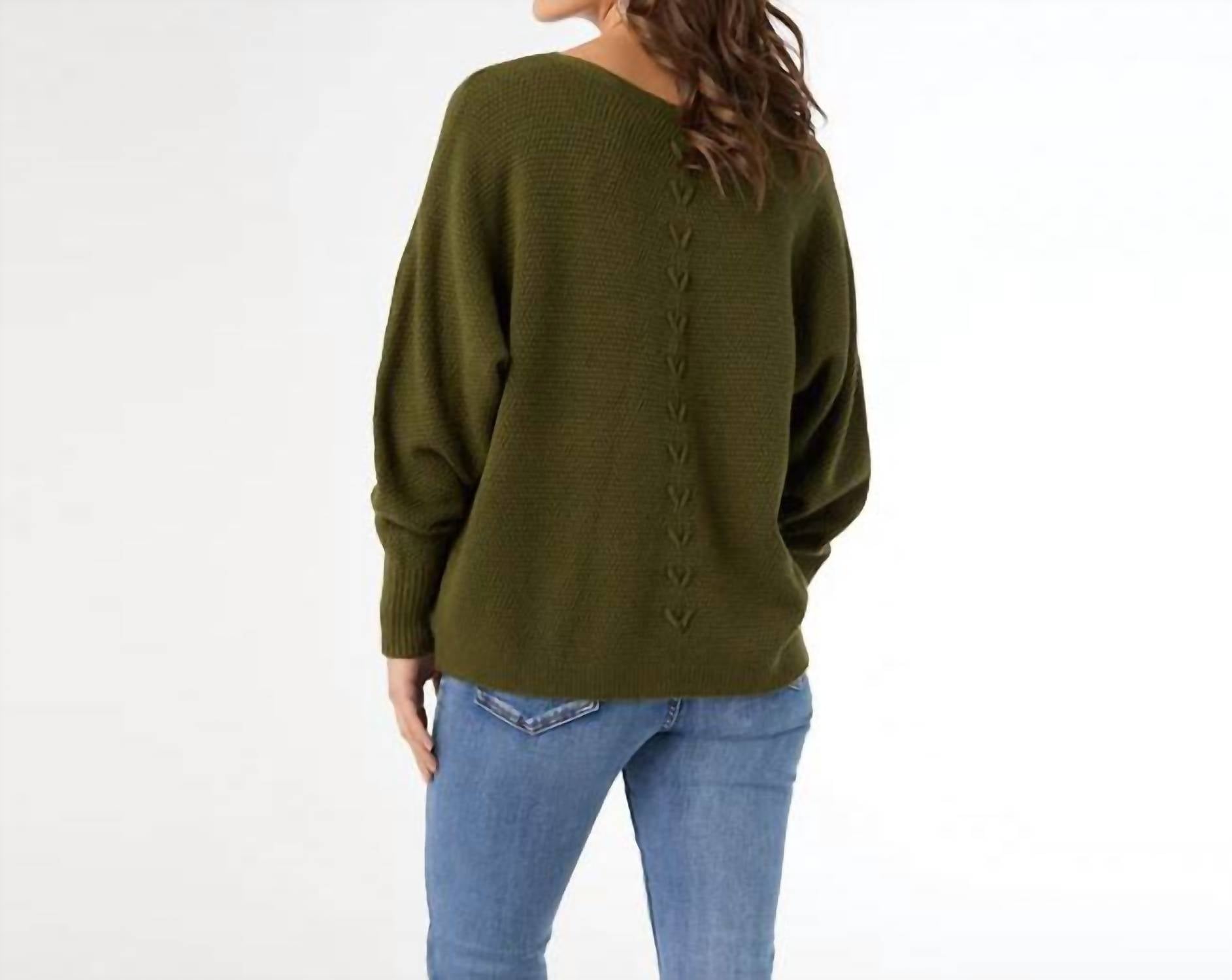 Coco + Carmen - Relaxed Sweater With Lattice Back