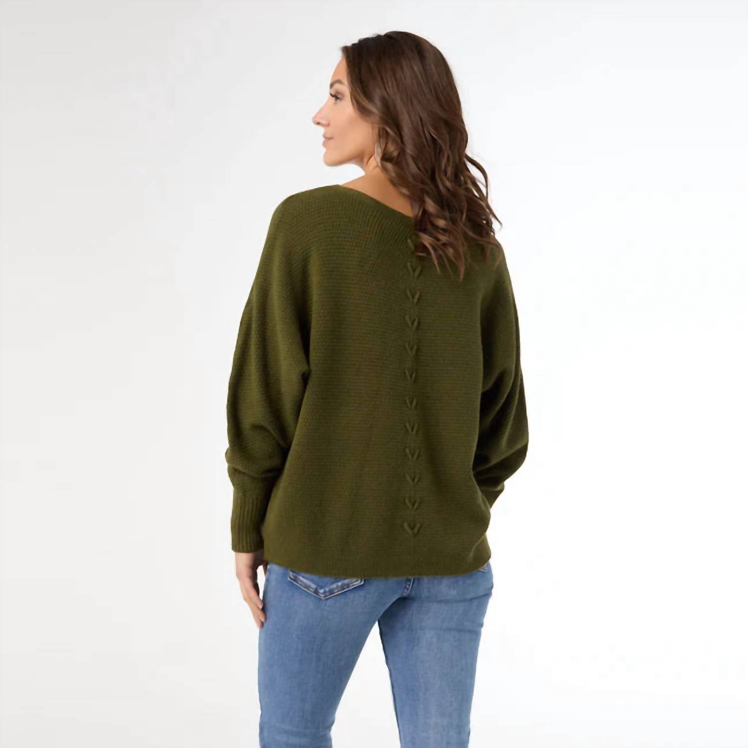 Coco + Carmen - Relaxed Sweater With Lattice Back