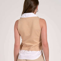 Elan - Orly Sleeveless Sweater Vest Top