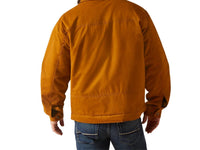 ARIAT Grizzly Canvas Jacket in chestnut - men's jacket - detail view