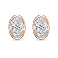 Diana M Jewels - Women's Oval Lab-grown Diamond Stud Earrings (1.50 Tcw) - Petite