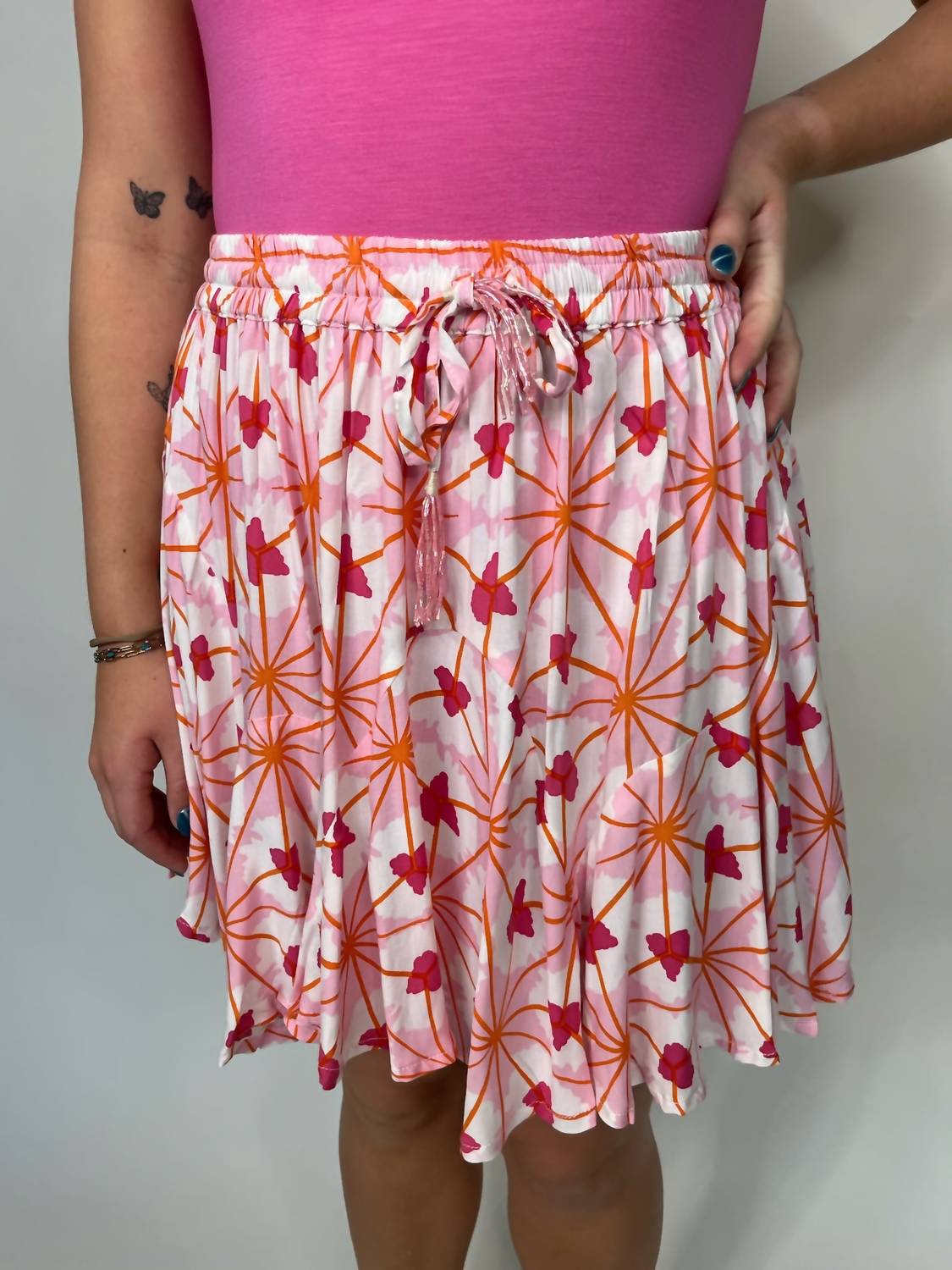 Romi The Brand Spring Mini Skirt in pink - women's skirt