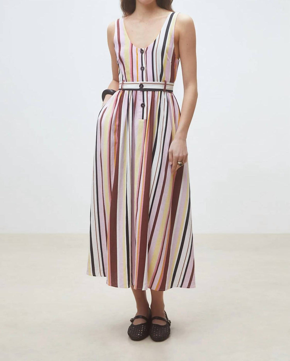 Suncoo - Carioca Long Flowing Stripes Dress