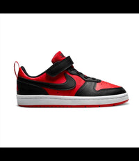 NIKE Youth's Court Borough Low Recraft Shoe in university red black white - kids' sneaker