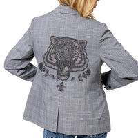 Hipchik - Tiger Black Plaid Blazer