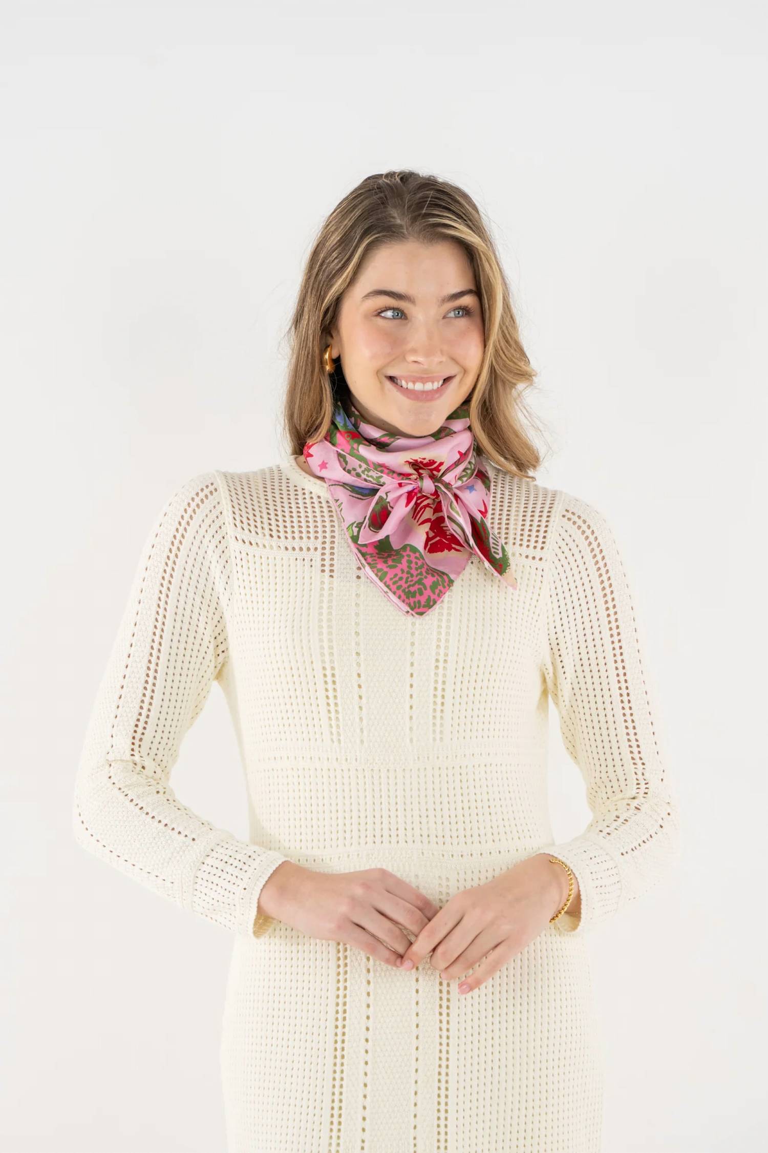 Emily McCarthy Iconic Joy Scarf in pink - women's scarf - alternate view