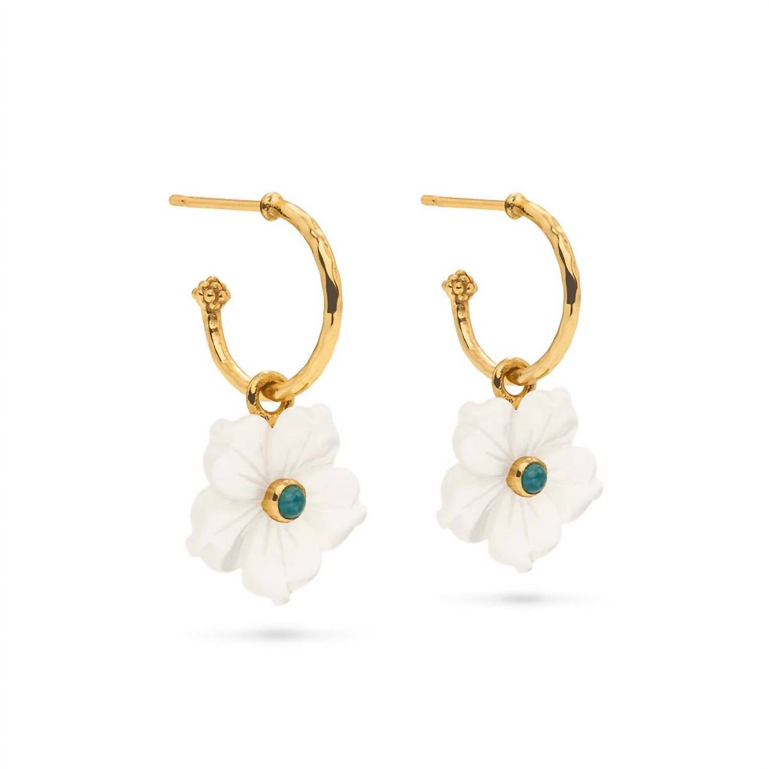 Capucine De Wulf - Women's Mermaid Garden Hoops With Flower Charm