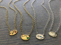Jessica Elliot - Women's Enamel Oval Necklace - Lucky