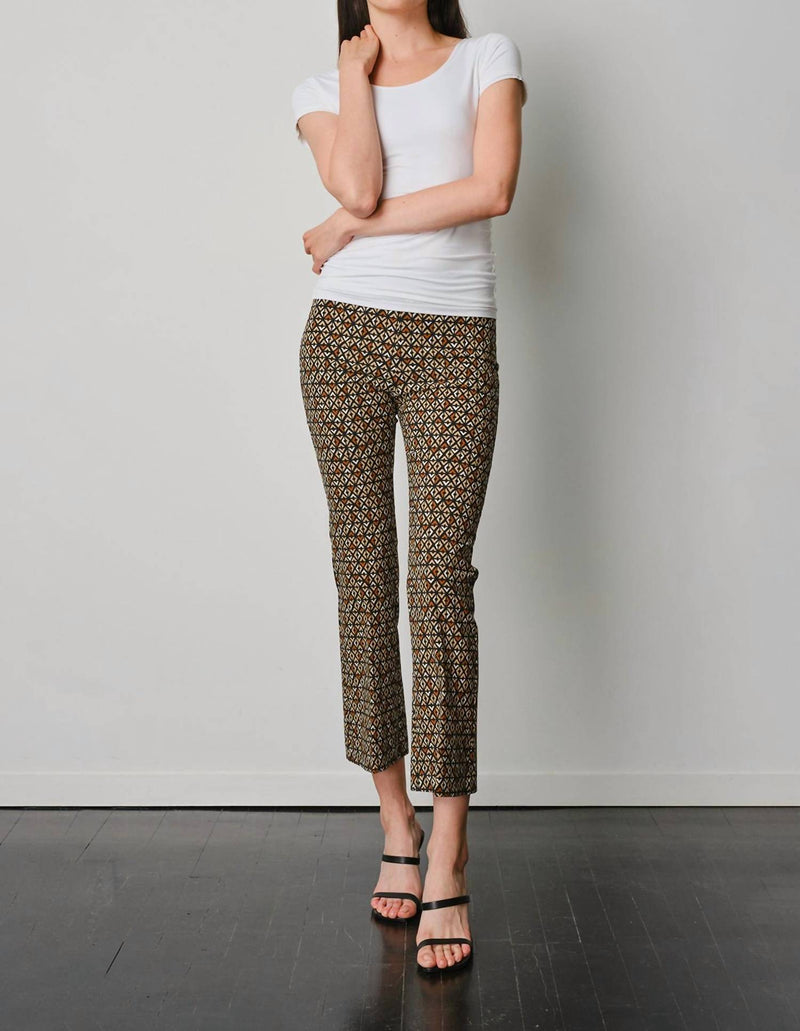 Avenue Montaigne Leo Flare Cut Leg pants in aztek - women's pants