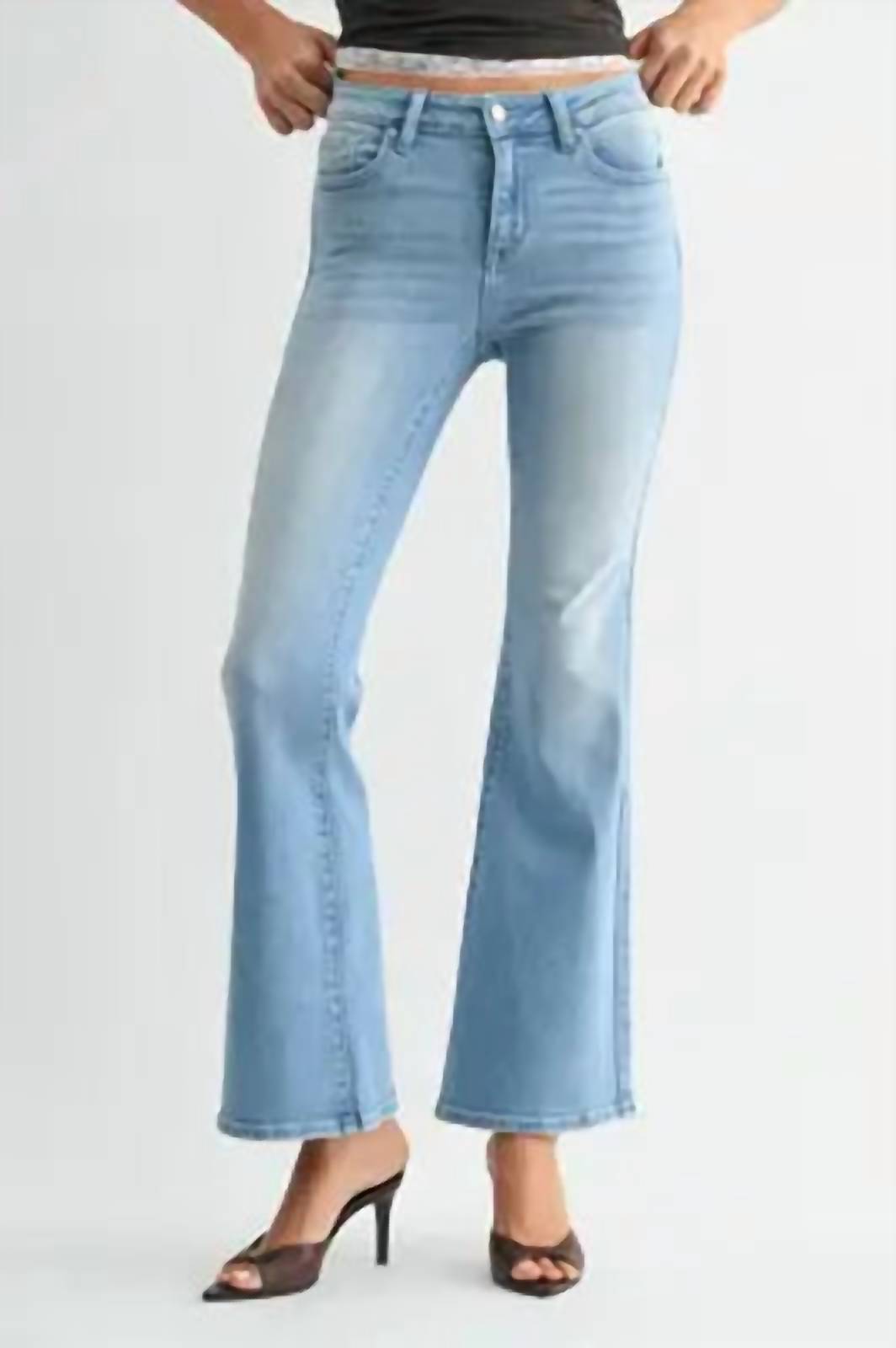Just Black Denim - Low Rise Flare Jean