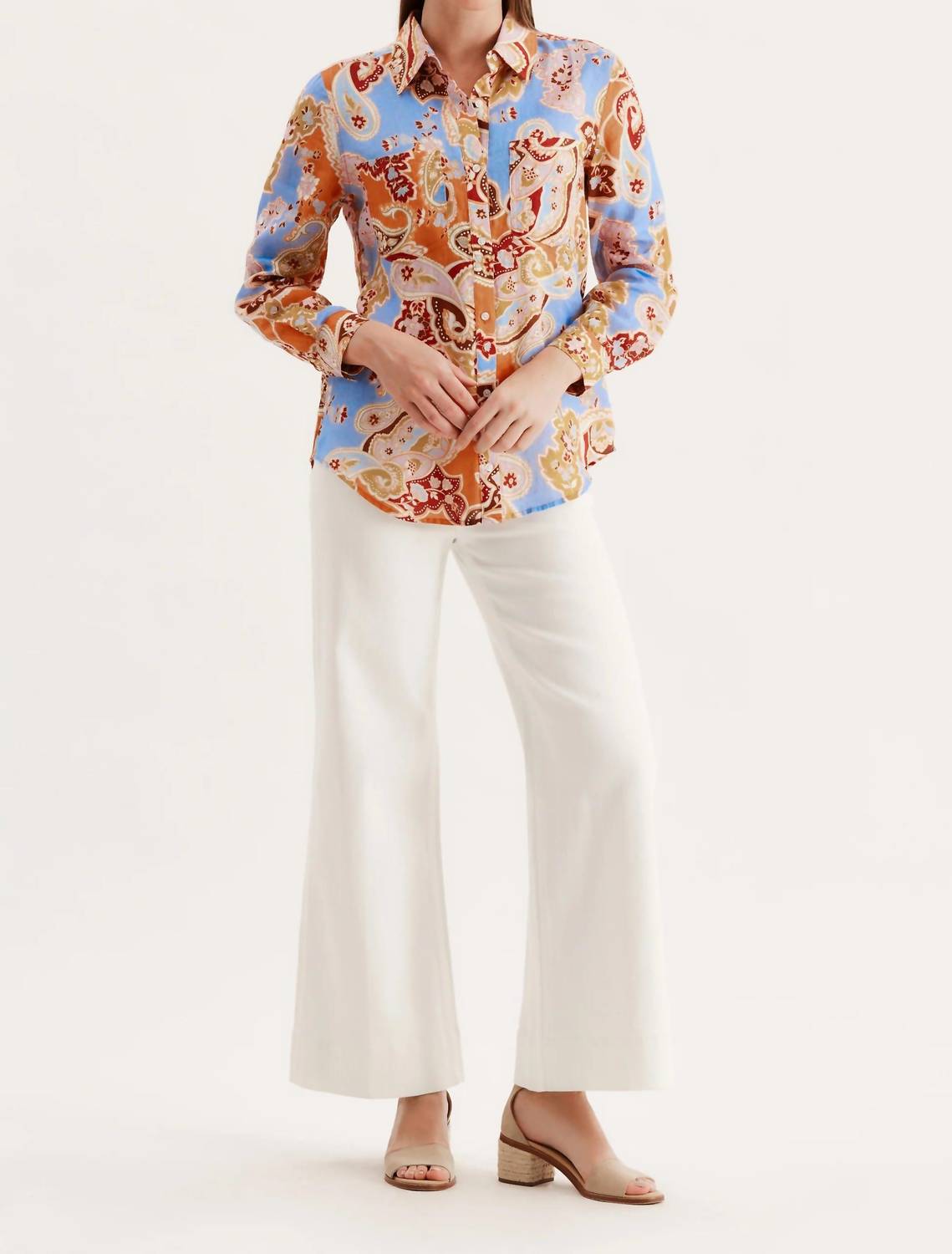 Tyler Boe - Addison Linen Paisley Blouse