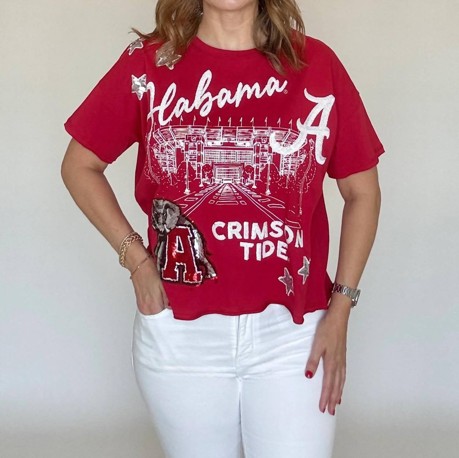 Stewart Simmons - Alabama 4th Quarter Sequin Tee