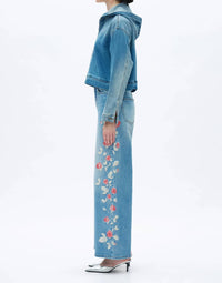 Bayeas - Tokio Embroidered Barrel Jeans