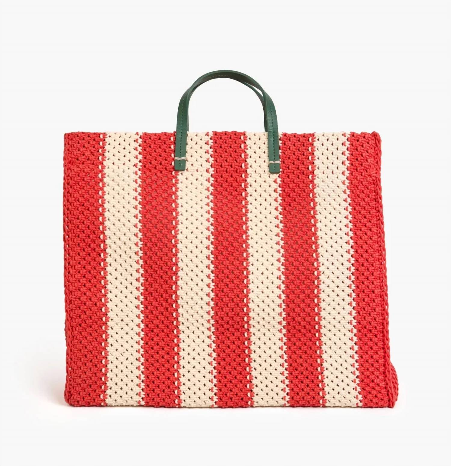 Clare V. - Summer Simple Poppy Crochet Stripe Tote Bag