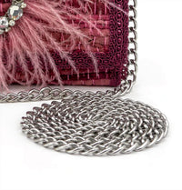 Elektra'S Workshop - Women's Ostrich Feather Regular Shoulder Bag