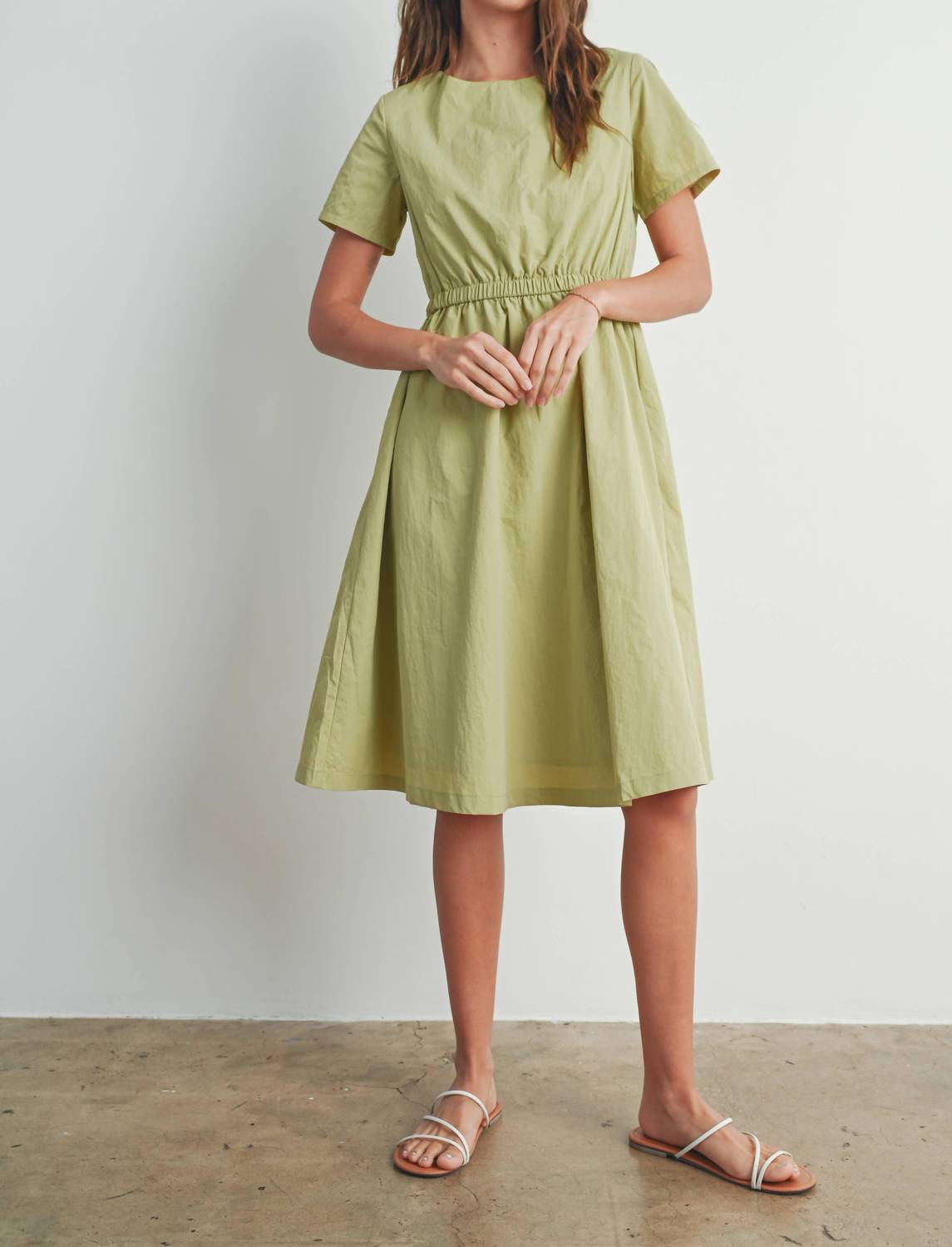 Buttermelon - Short Sleeve Fall Midi Dress