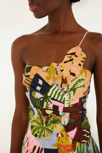 Farm Rio - TROPICAL PAINTING MINI DRESS