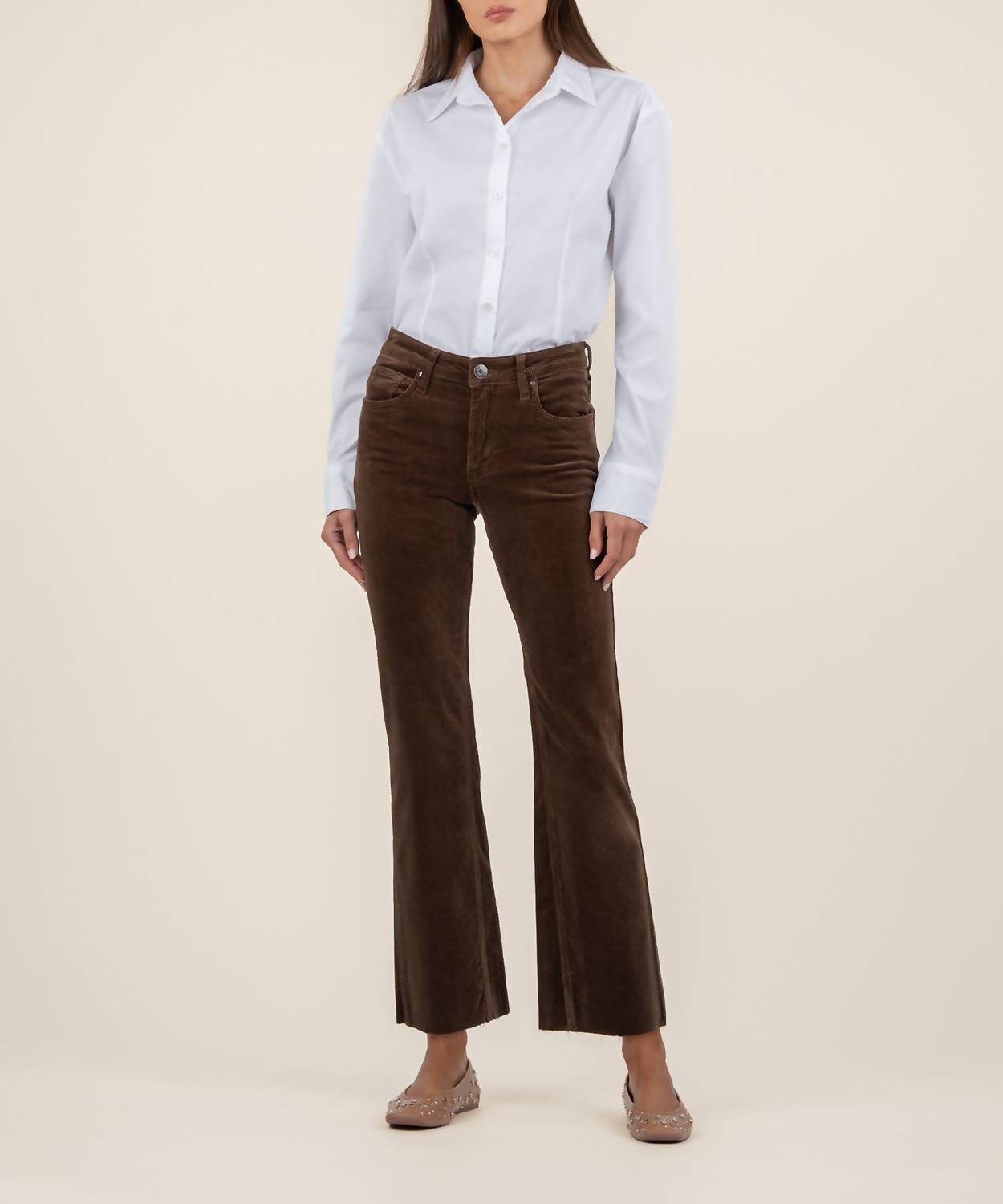 Kut From The Kloth - Kelsey Mid-Rise Corduroy Ankle Flare