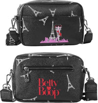 Betty Boop Graphic Print Cross Body Bag in black - women's bag - detail view