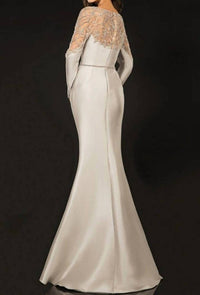 Terani Couture - Long-sleeve Mermaid Sheath Evening Gown