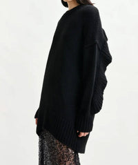 Essentiel Antwerp - Knit Mini Dress With Ruffle Detail