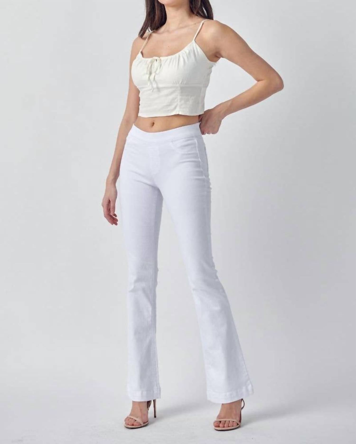 Cello - Mid Rise Pull On Flare Jeggings