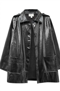 Fifteen Twenty - Janet Faux Patent Leather Jacket