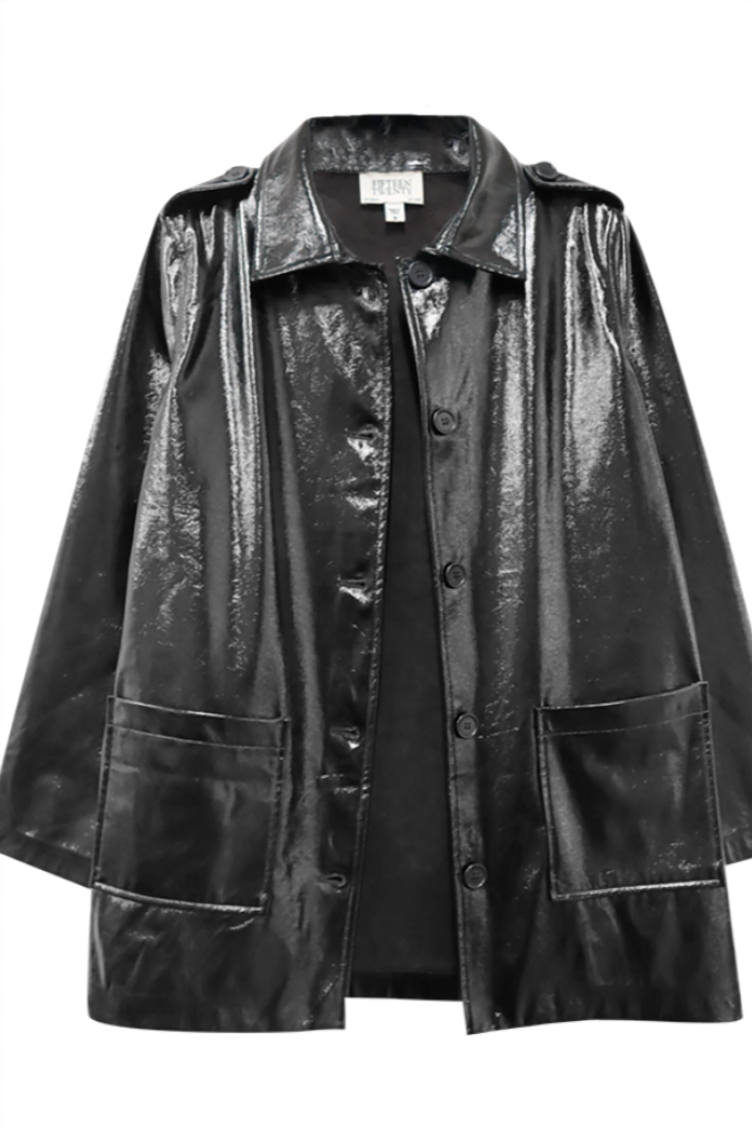 Fifteen Twenty - Janet Faux Patent Leather Jacket