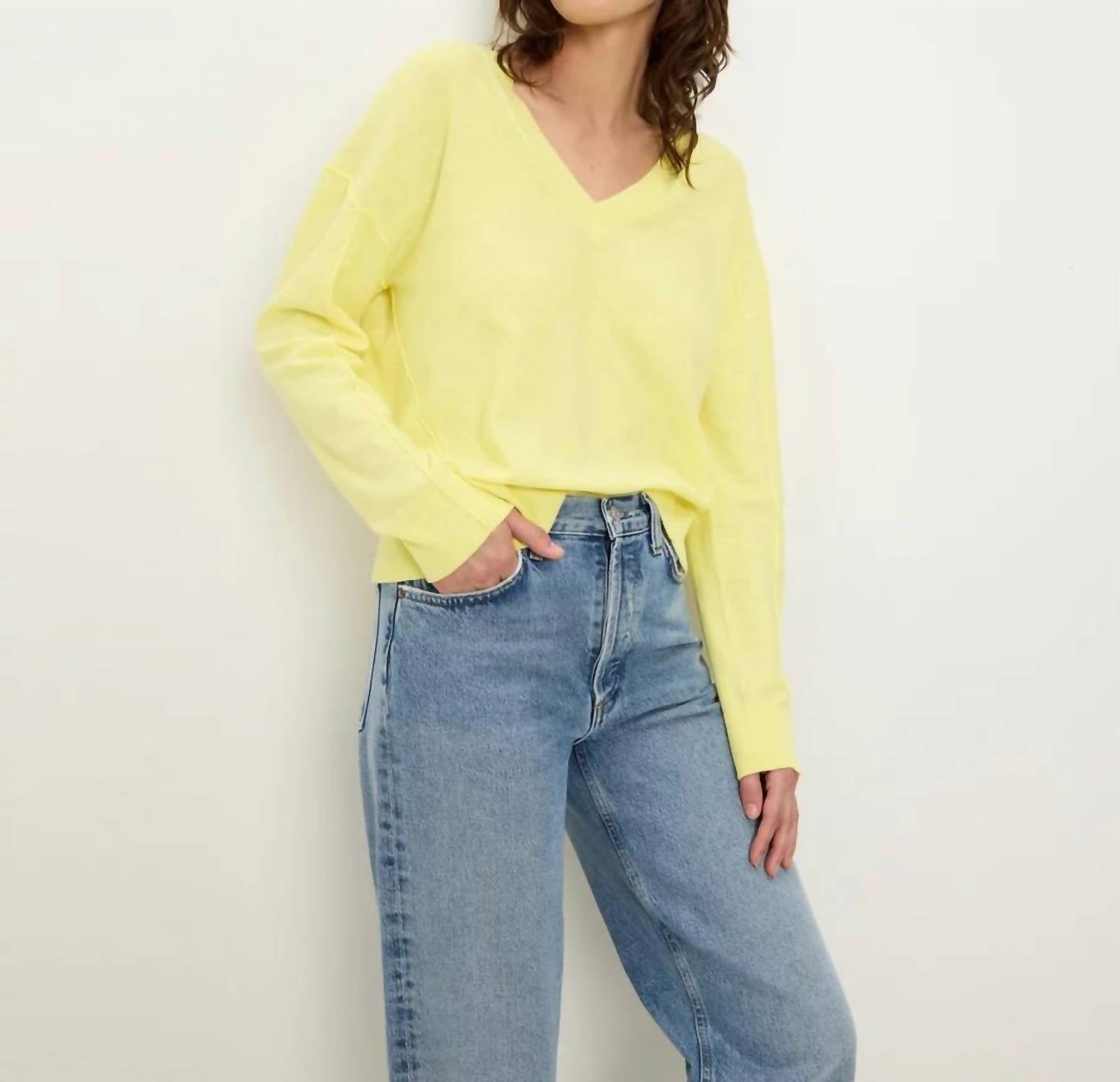 Michael Stars - Halsey V Neck Long Sleeve Pullover