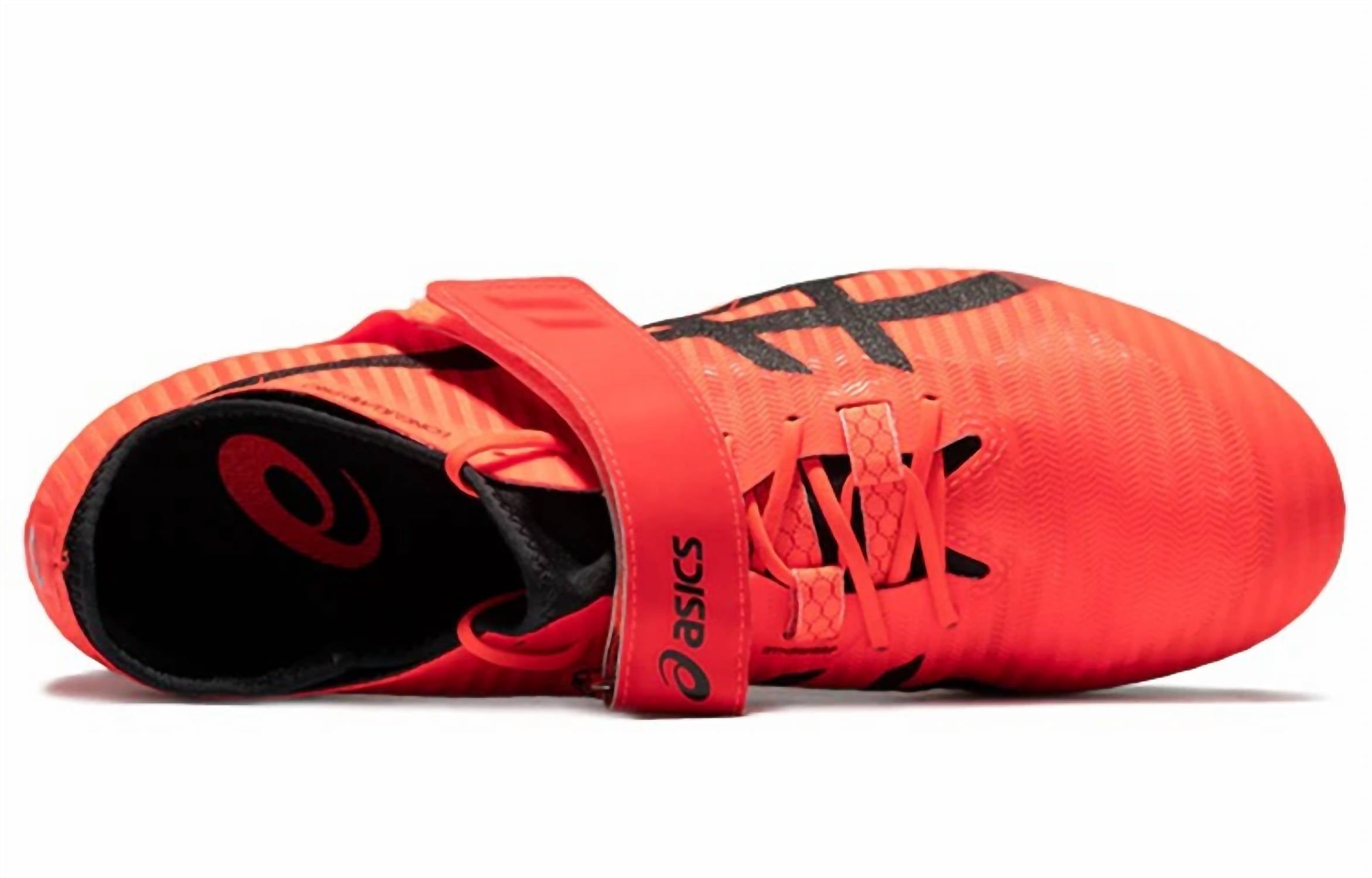 ASICS Men's Long Jump Pro 2 Shoes in black red - men's shoe - detail view