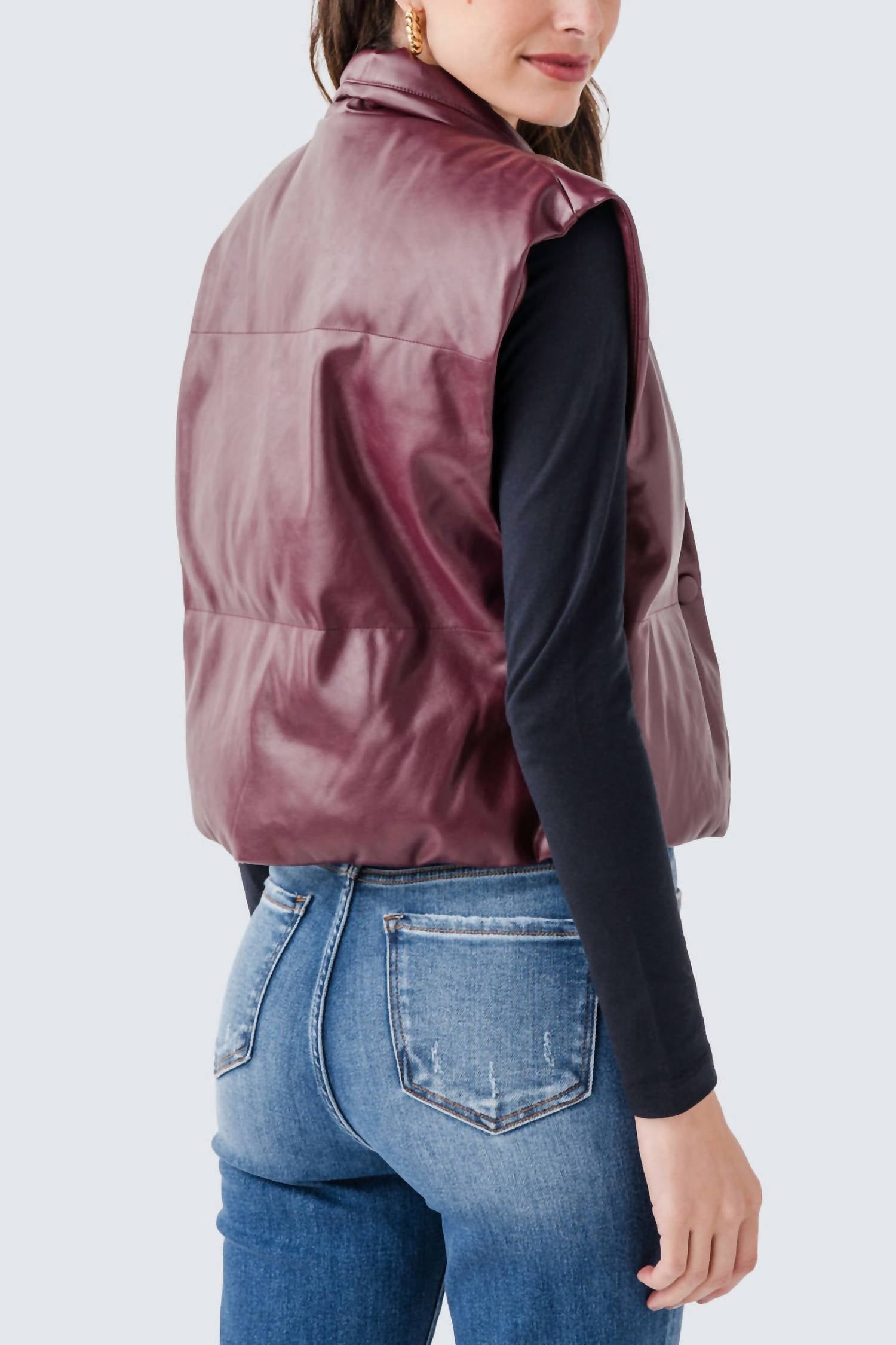 Elan - Faux Leather Vest