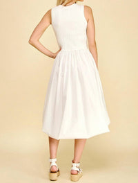 PINCH Bubble Hem Dress in white - women's dress - detail view