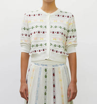 Molli - Crew Neck Cardigan With Charm Details