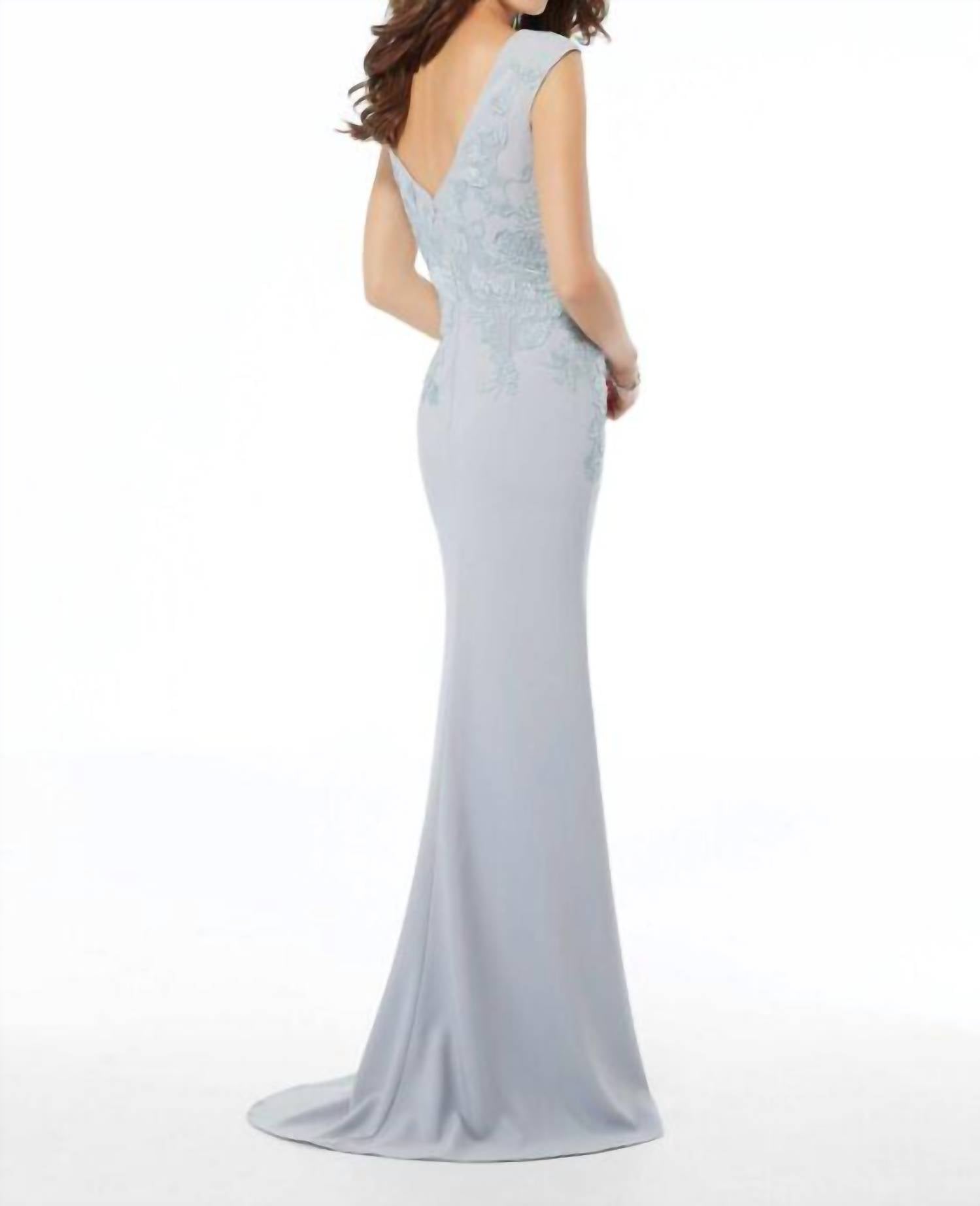 Mgny - Bateau Neckline Formal Dress