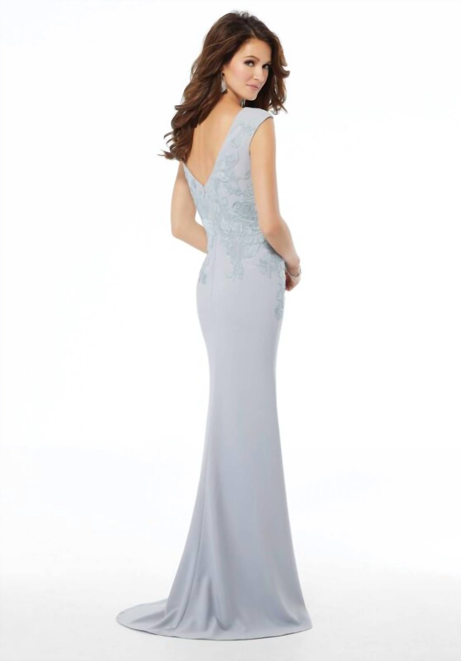 Mgny - Bateau Neckline Formal Dress