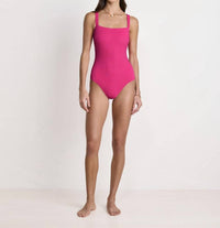 Vineyard Vines - Textured Southampton Square Neck One-piece