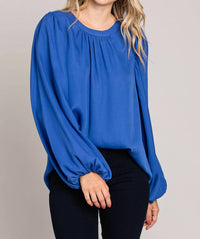 Cotton Bleu - Chic Bubble Sleeve Top