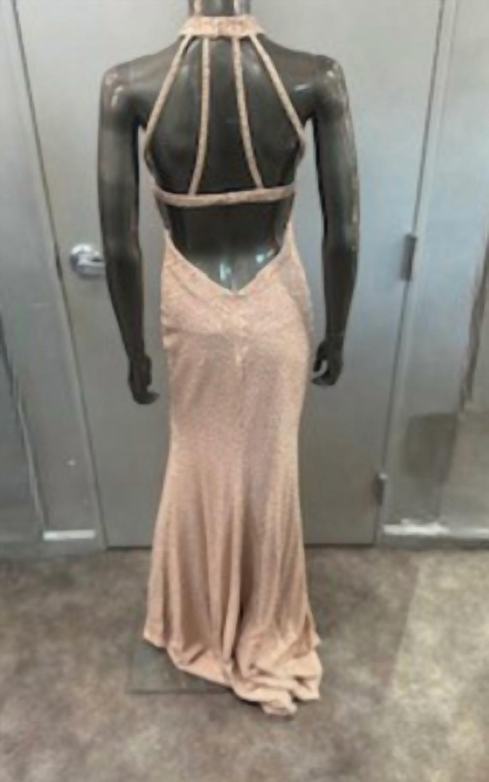 Alyce Paris - Women's Halter top bedazzled dress