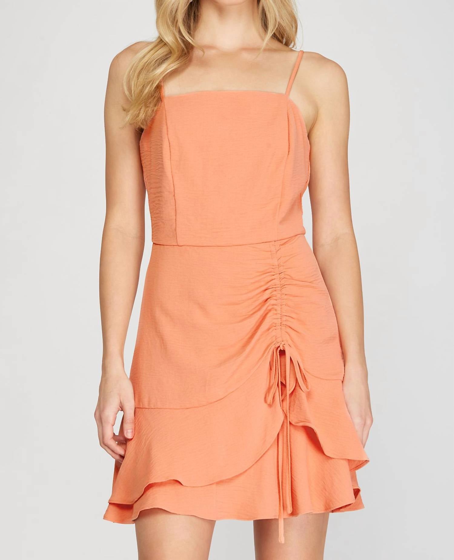 She + Sky - Brielle Ruched Mini Dress