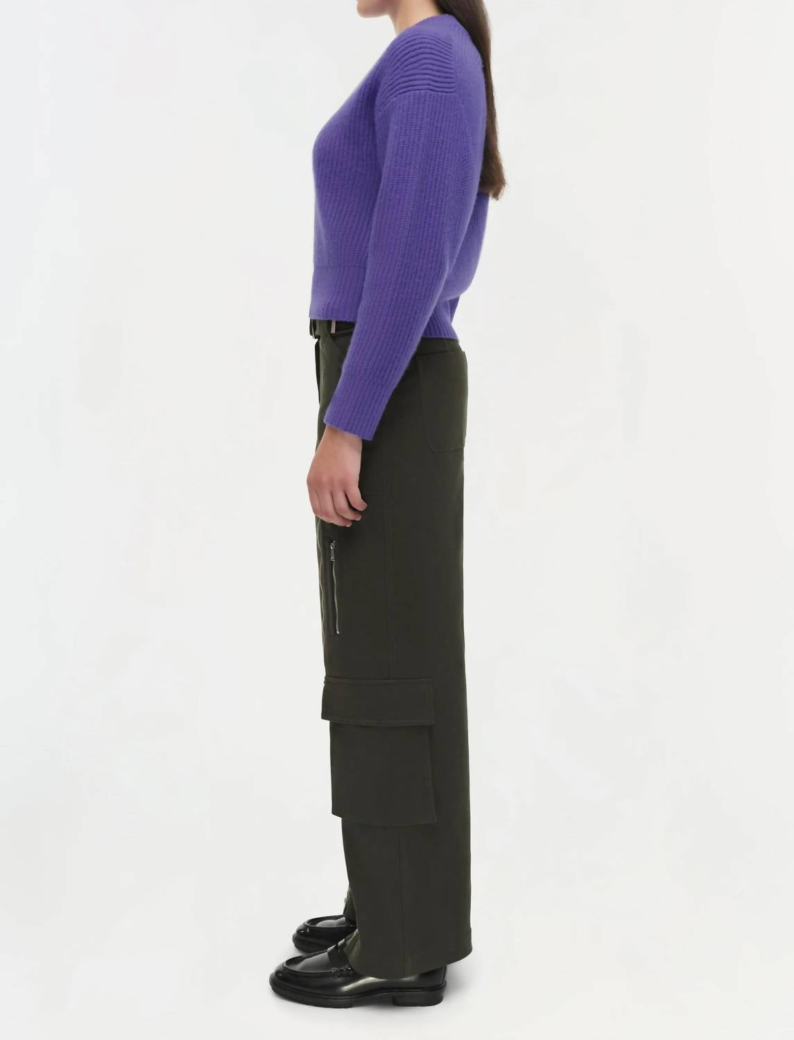 SIMKHAI Linda Sweater in ultraviolet 1 - women's sweater - detail view