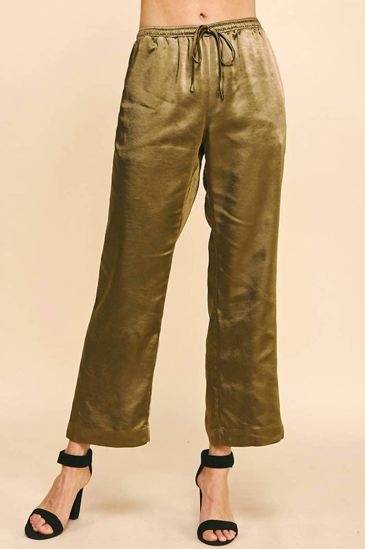 Pinch - Go To Glam Satin Straight Pants