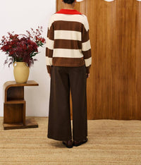 Frnch - Amelie Collared V Neck Sweater