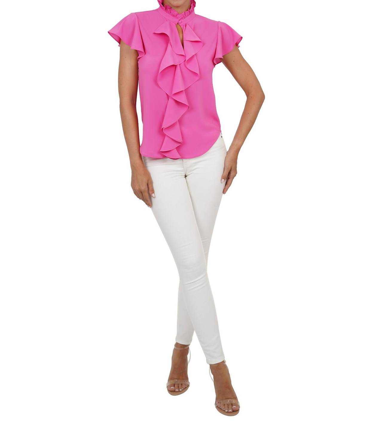 Love Token - Trixie Cascade Ruffled Sleeve Blouse