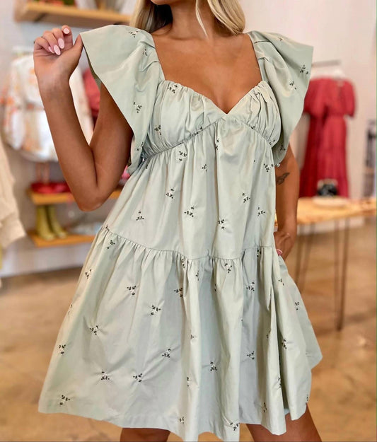 En Saison - Poplin Sweetheart Neckline Mini Dress