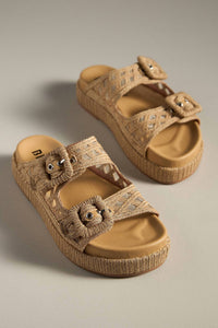 Bibi Lou - Women's Raffia Slides