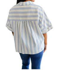 Andree By Unit - Tailored to Relax Striped Button Down Shirt