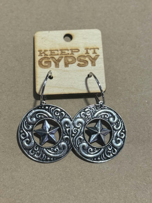 Keep It Gypsy - Women's Star Center Earrings