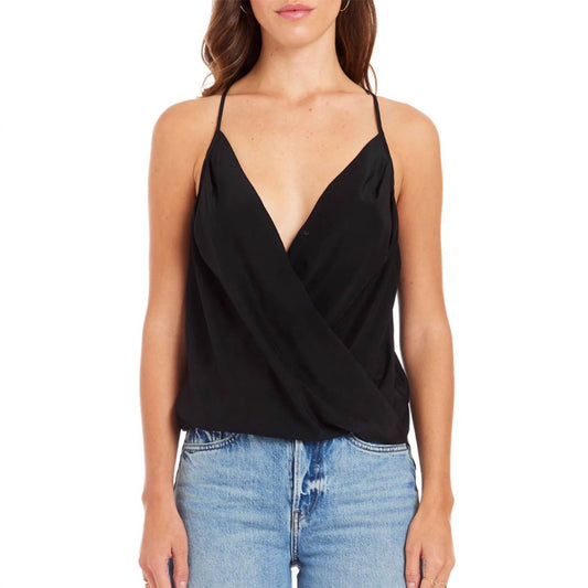 CROSSOVER SILK CAMI TOP