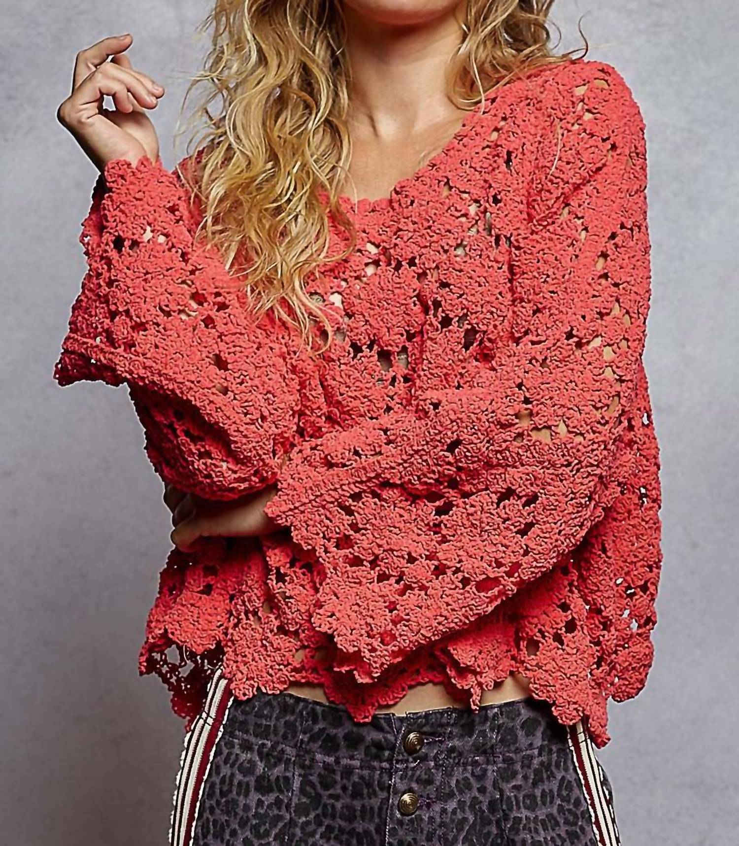 Pol - Loose Fit Crochet Top